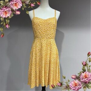 Skater style floral print mini dress with adjustable straps